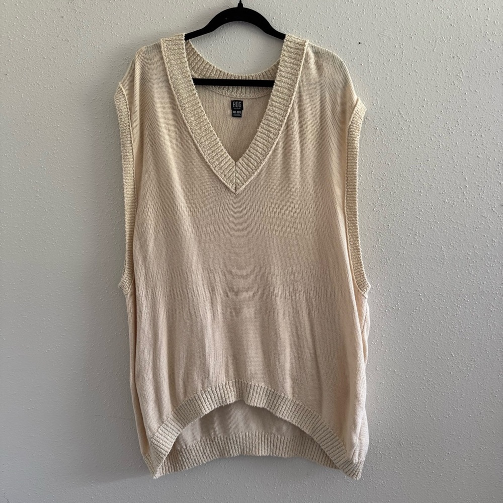 Urban Outfitters BDG Cream Knit Sweater Vest
